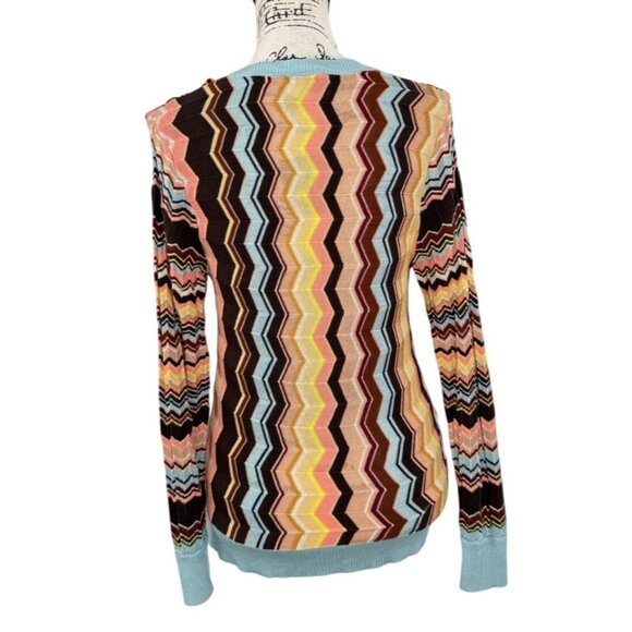 Missoni x Target Artsy Chevron Cardigan Eclectic Button-Up Sweater Women Size M - Picture 3 of 7